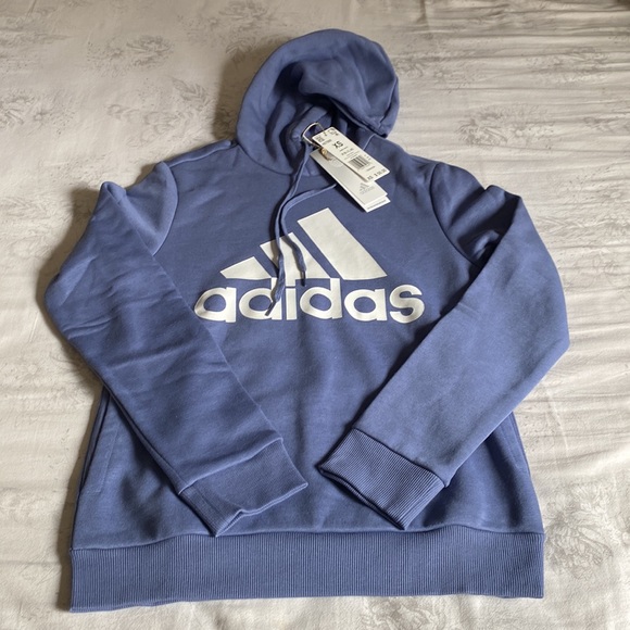 Adidas Logo Violet Lilac Pullover Hoodie XS NWT - Picture 4 of 5
